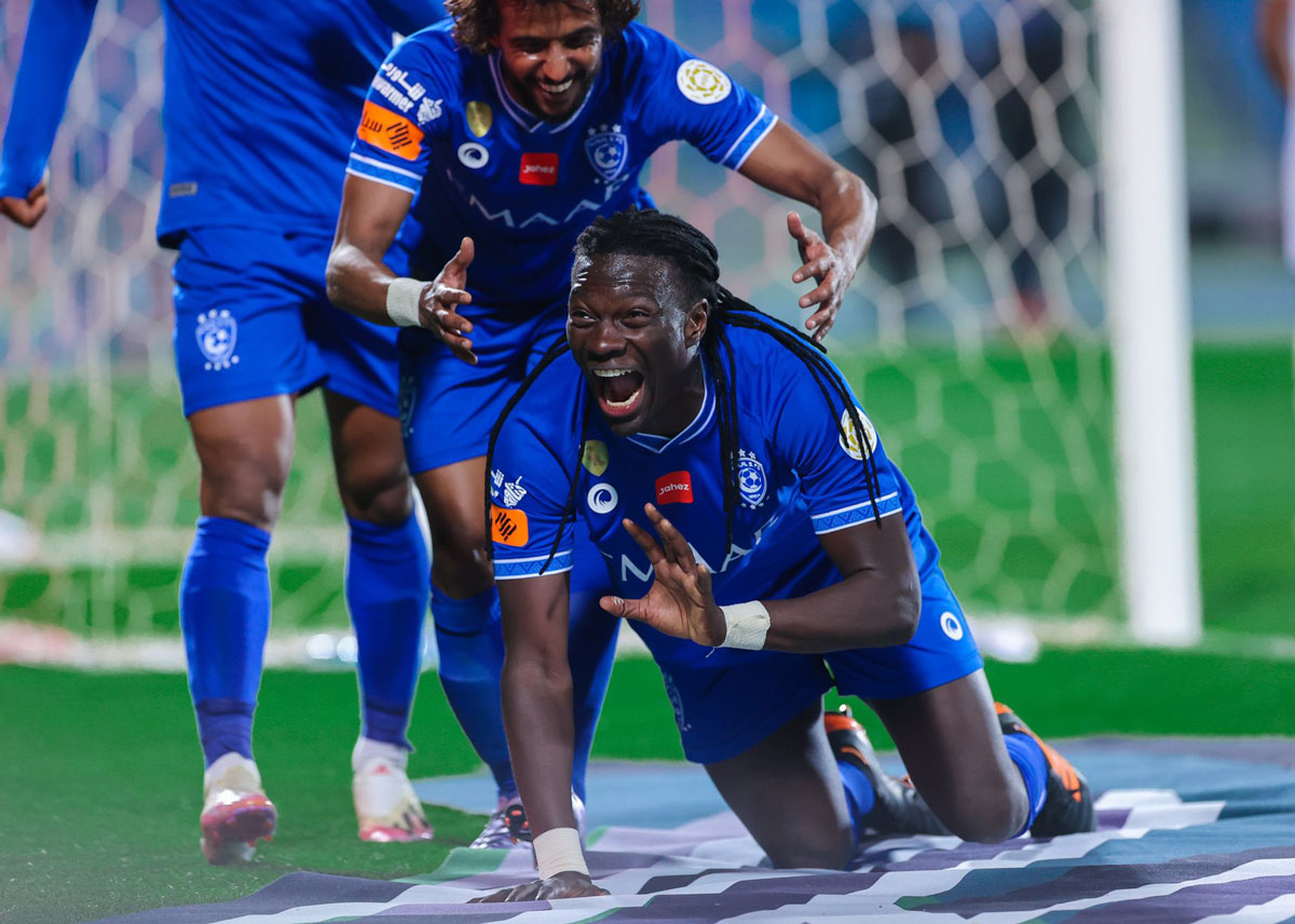 تفاعل غوميس بعد تسجيله الهدف من حساب الهلال على تويتر