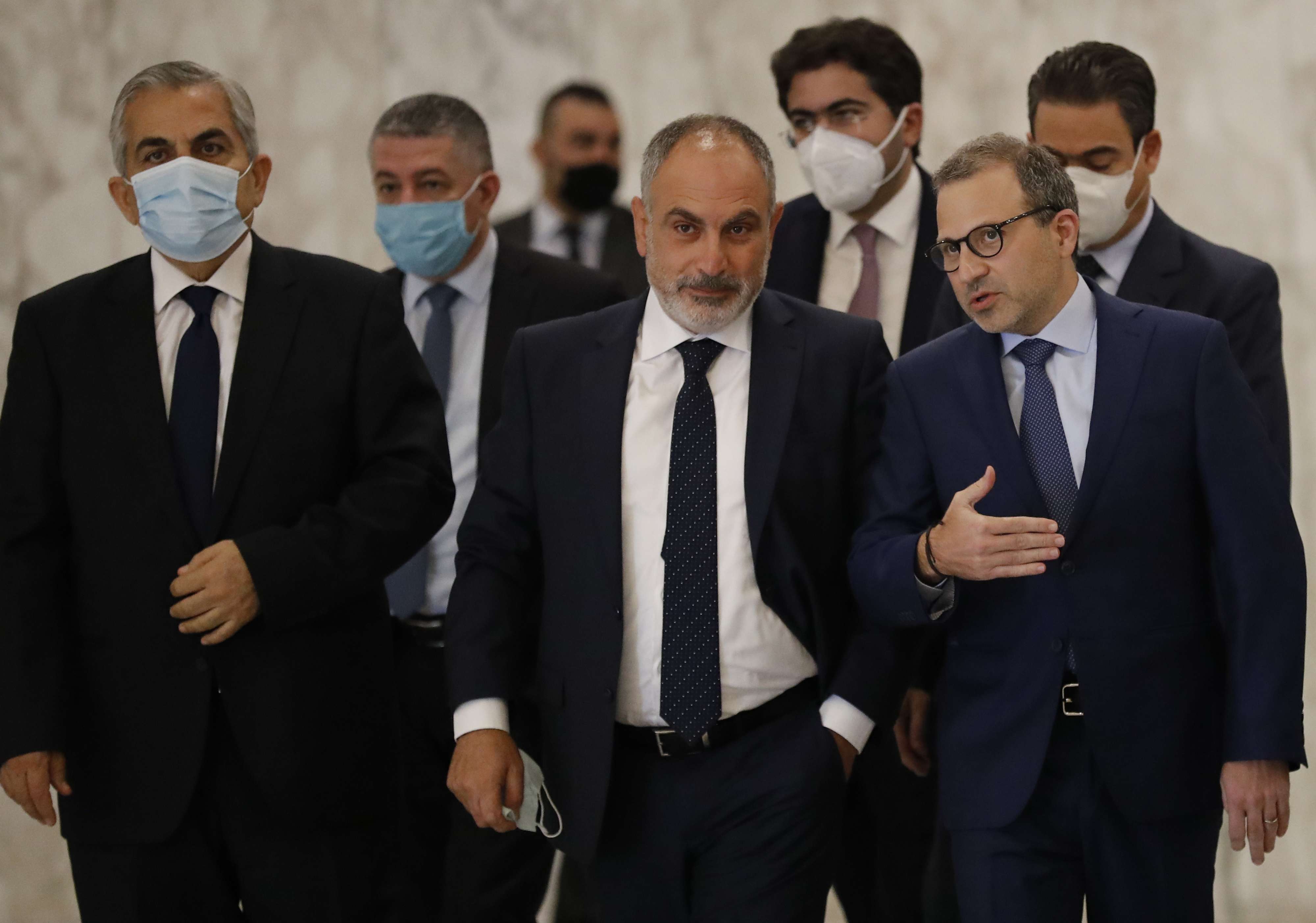 جبران باسيل برفقة سياسيين لبنانيين
