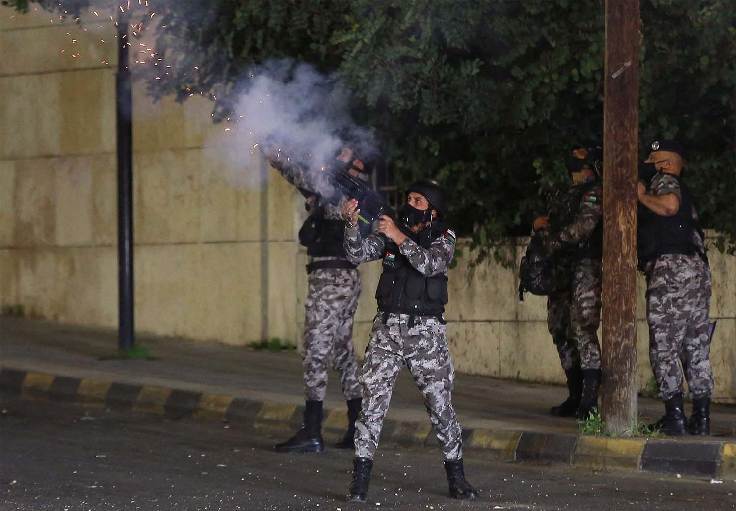 Dispersing protests with tear gas