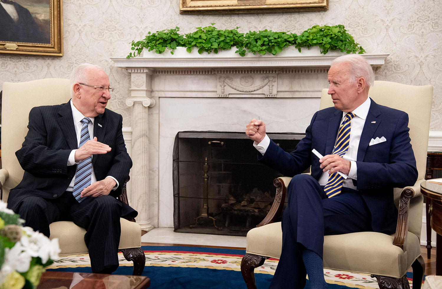 الرئيس الاسرائيلي "راض جدا" عن تعهدات بايدن