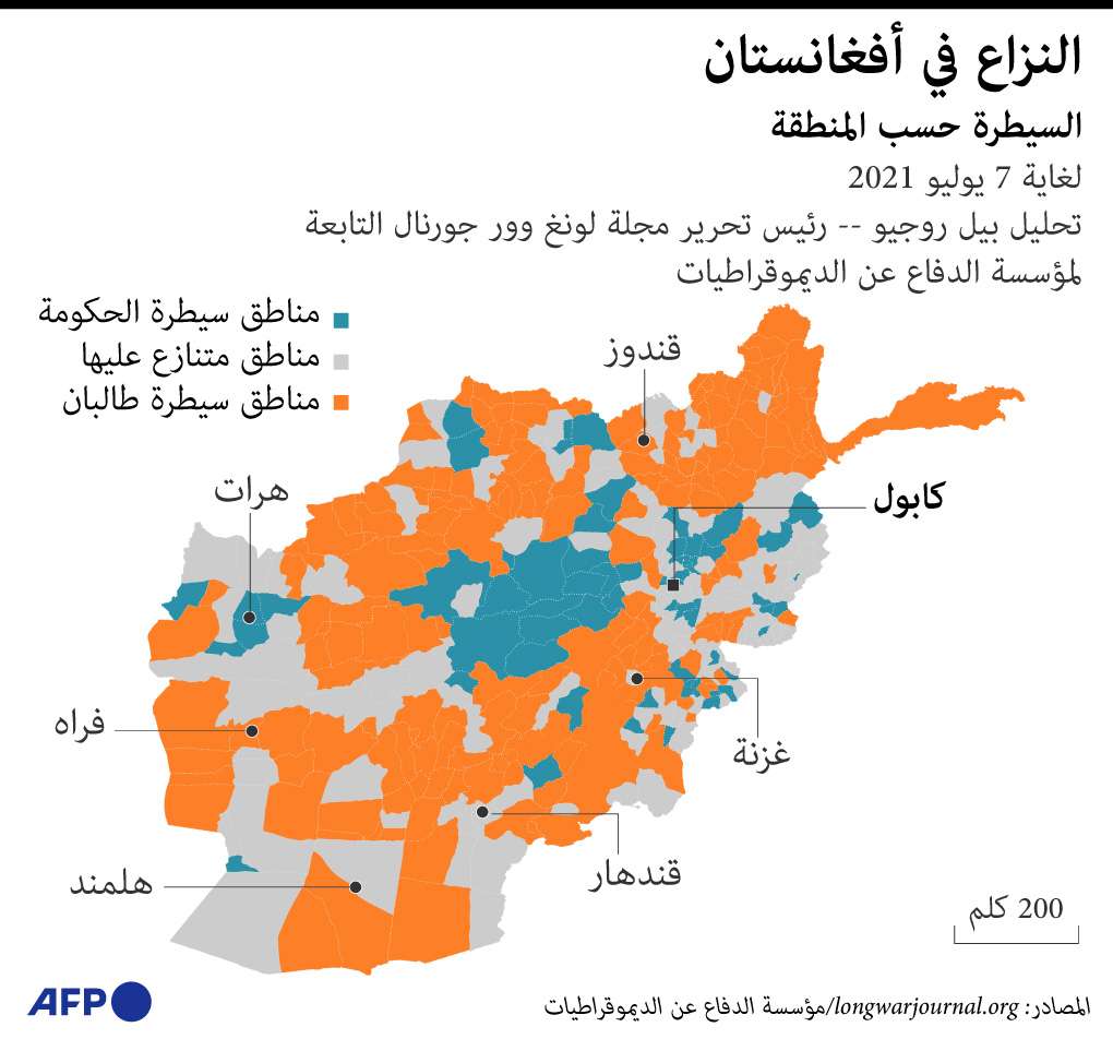 أفغانستان تتقدم باتجاه السيطرة على مزيد من المناطق 