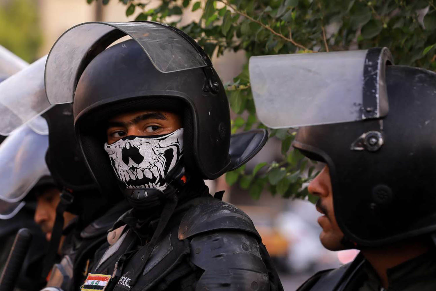 قوة شرطة عراقية وسط بغداد