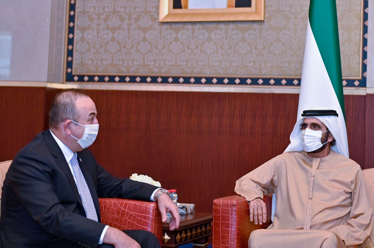 لقاء وزير الخارجية التركي بنائب رئيس دولة الإمارات تأتي بعد أقل من شهر على زيارة هي الأولى لولي عهد أبوظبي لأنقرة