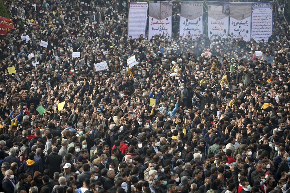 آخر أكبر احتجاج في إيران كان قبل أسابيع قليلة تنديدا بشح المياه