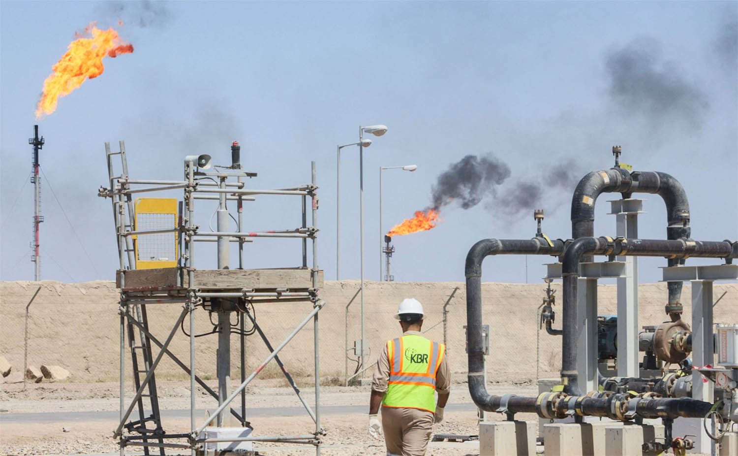 The Majnoon oil field, near Basra, Iraq