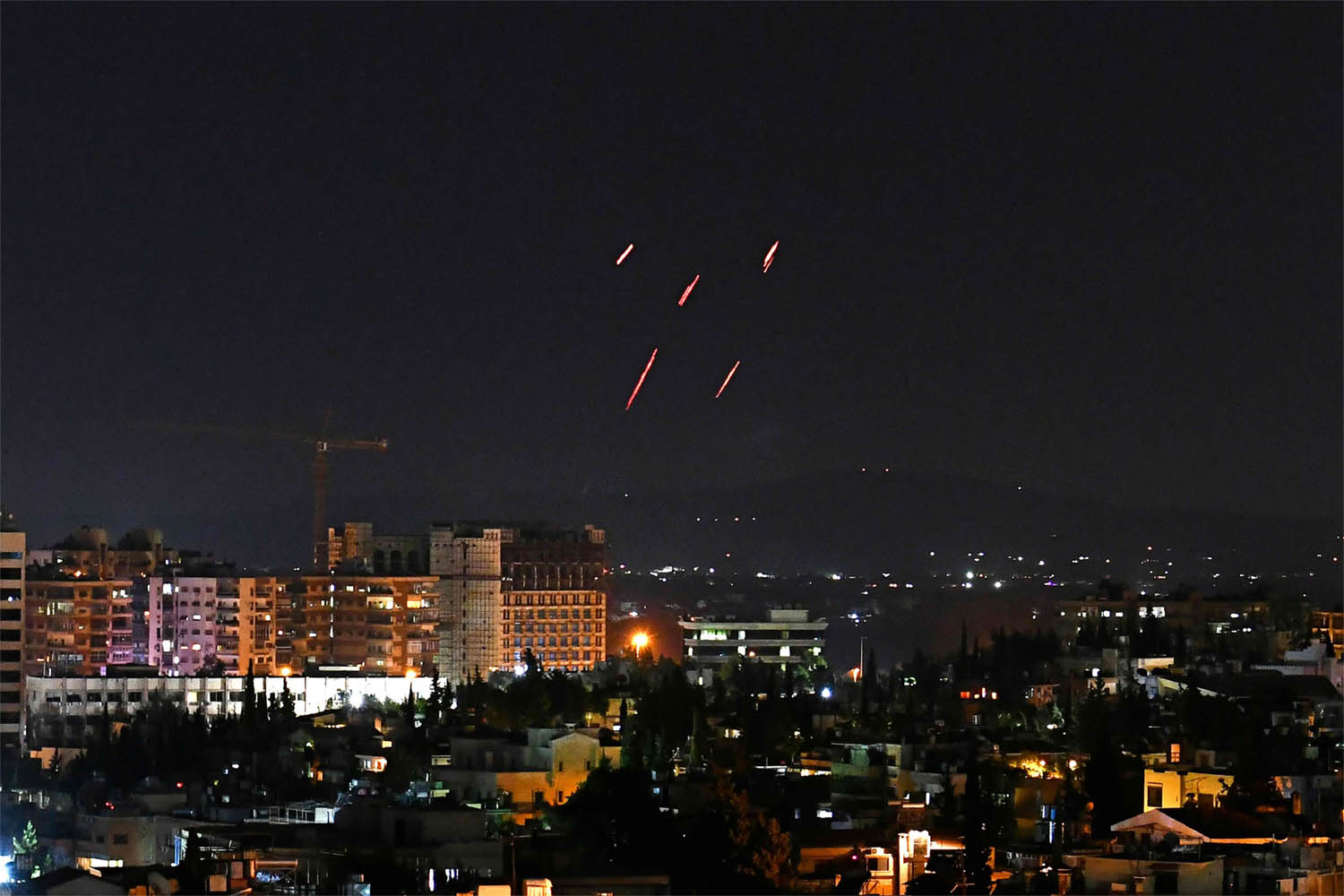 Syrian air defenses shot down most of the missiles