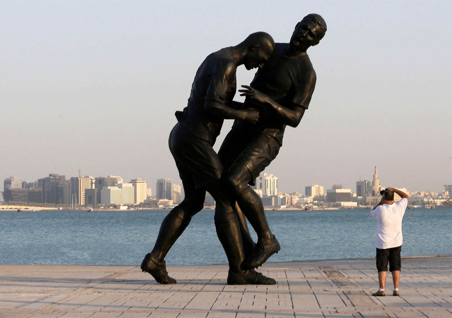 The statue was sculpted by Algerian-born French artist Adel Abdessemed 