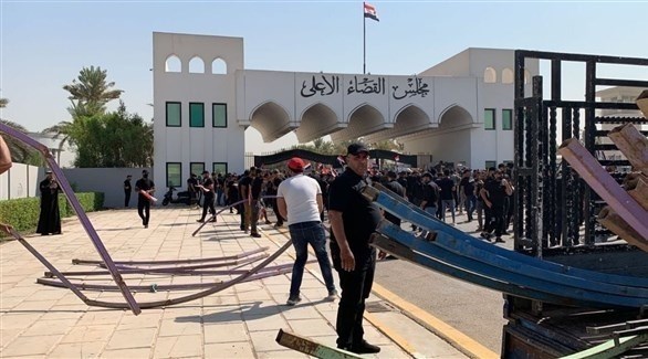 اعتصام مناصري الصدر أمام ملس القضاء الأعلى