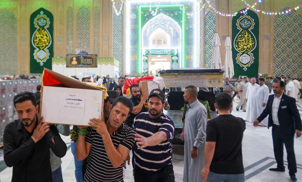 تشييع ضحايا القصف التركي على دهوك في إقليم كردستان 