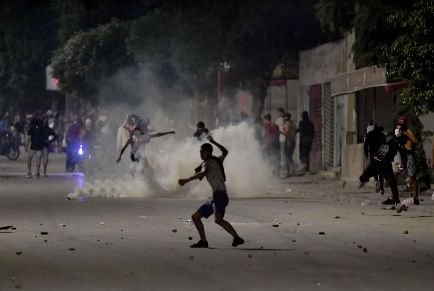 The protests began on Friday after the funeral of the young man