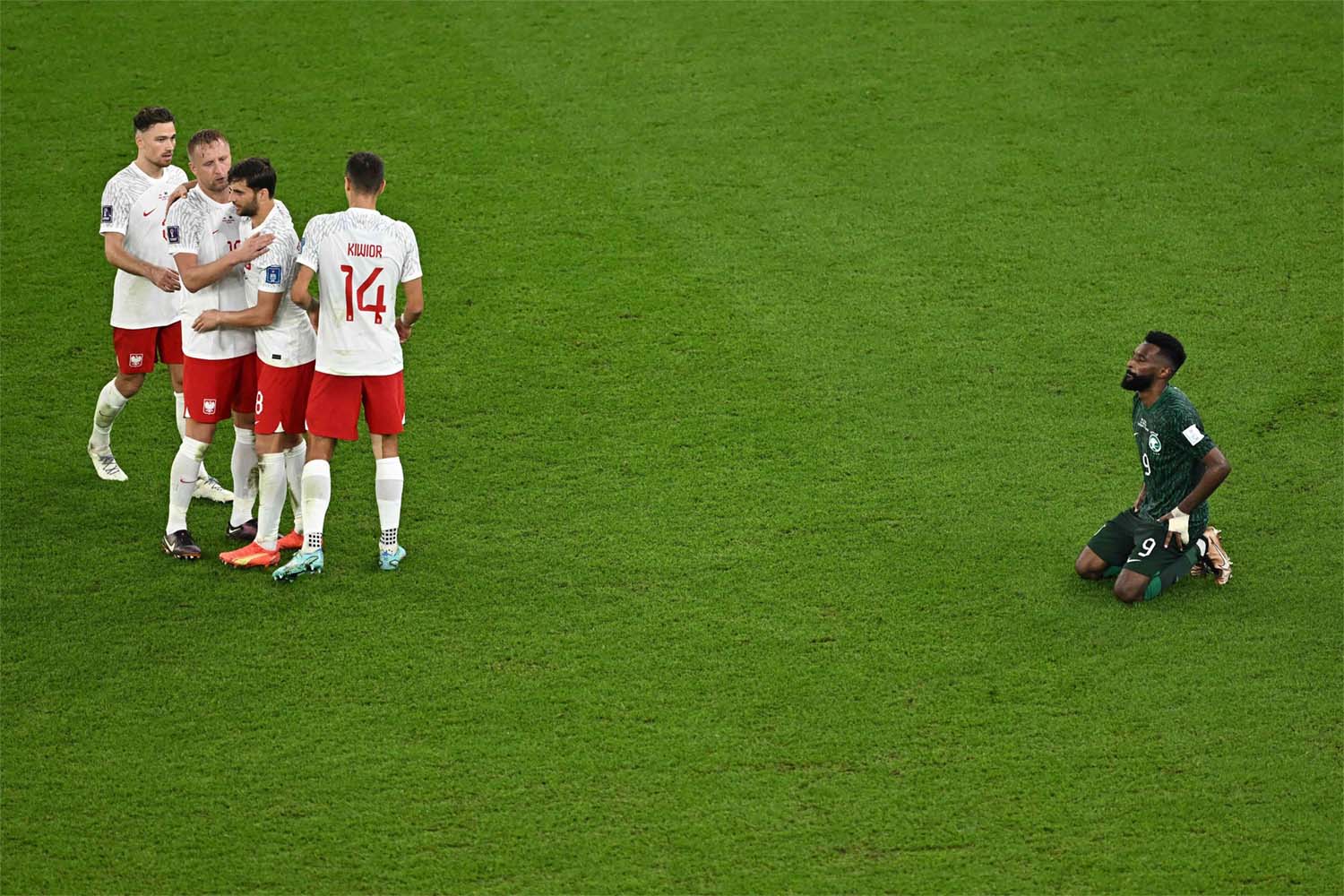 Saudi Arabia had a chance to equalize at the end of the first half , but missed the penalty shot