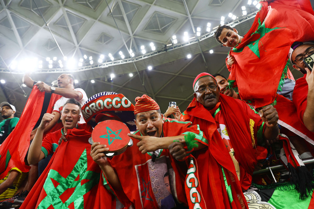 'ديما مغرب'، 'فيفا مغرب' و'جيبوها يا ولاد' جماهير 'أسود الاطلس' تتغنى