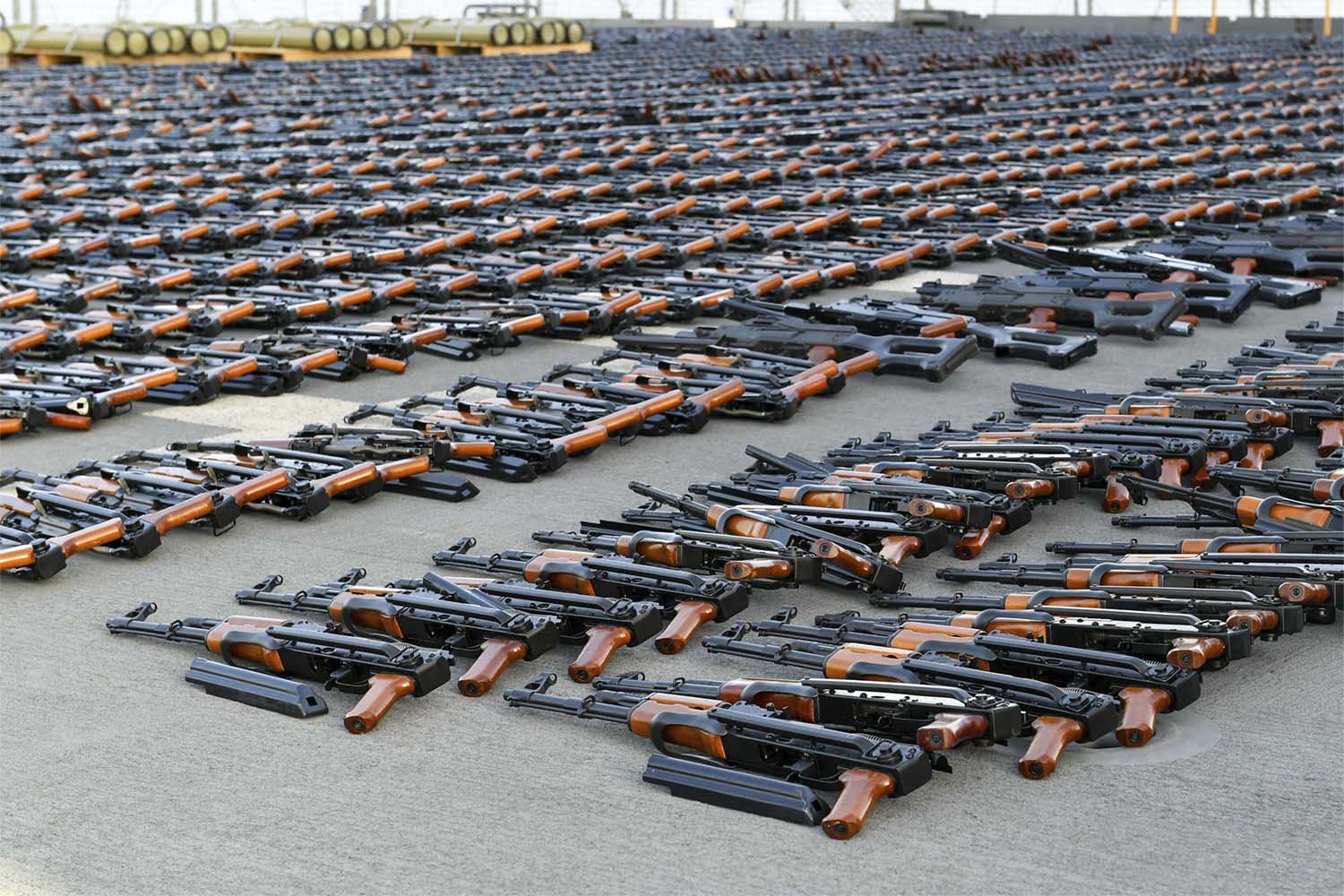 The weapons seizure occurred January 15 in the Gulf of Oman