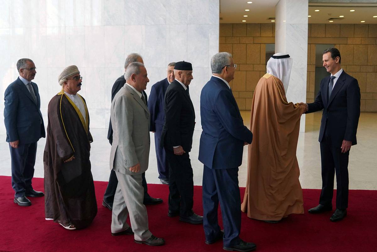 الرئيس السوري بشار الأسد يستقبل وفد رؤساء البرلمانات العربية