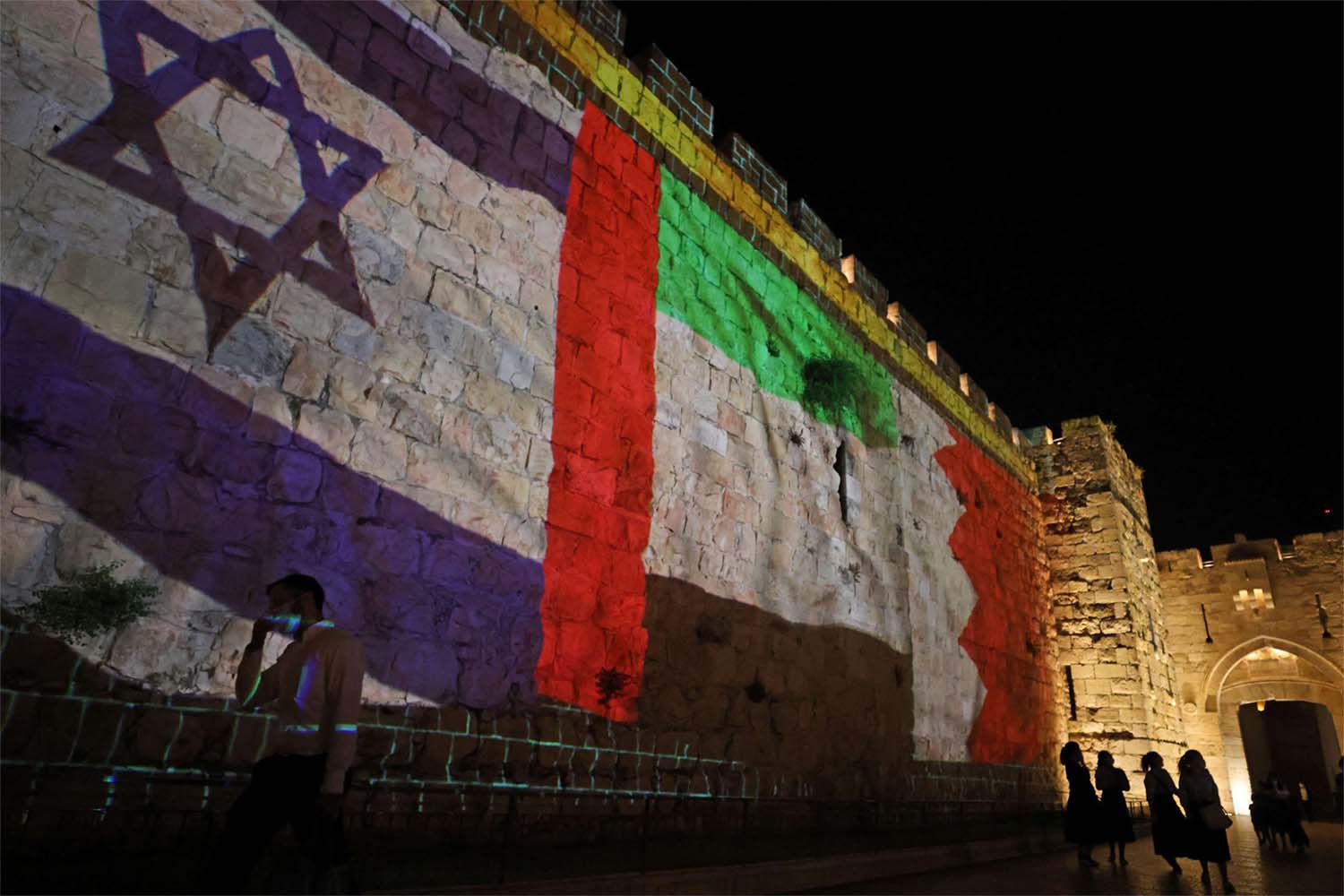 Israeli and UAE flags