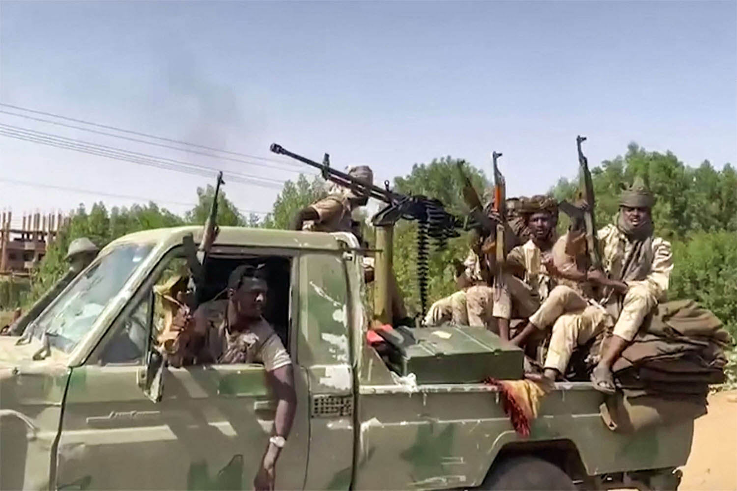 Gunfire could be heard on Thursday in the Khartoum area