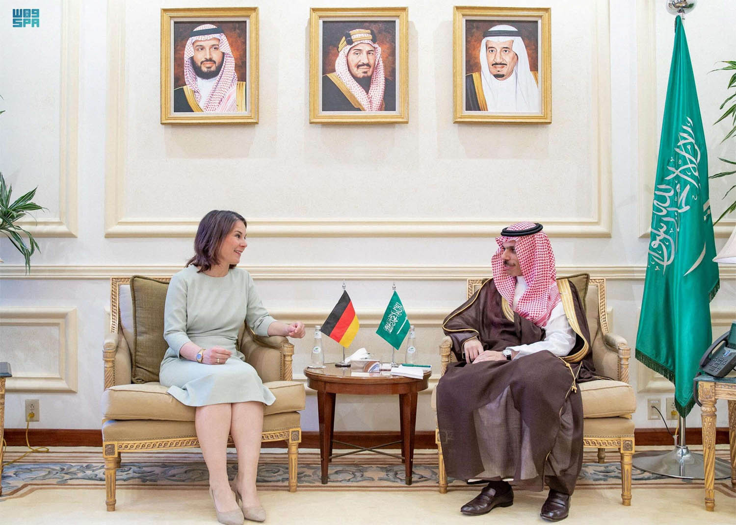 German Foreign Minister Annalena Baerbock meets Saudi Foreign Minister Prince Faisal bin Farhan bin Abdullah Al-Saud in Jeddah