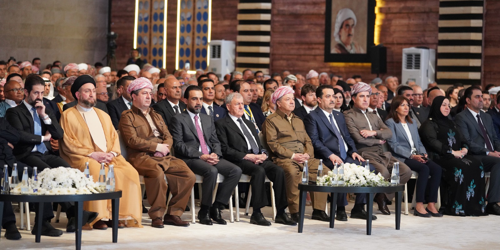  الرئيس مسعود بارزاني خلال افتتاح المتحف