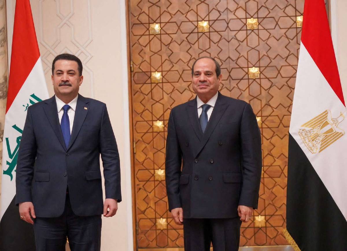 الرئيس المصري عبدالفتاح السيسي يستقبل رئيس الوزراء العراقي محمد شياع السوداني