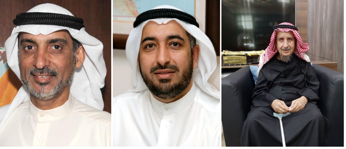 عدنان سالم الرومي، وصالح خالد المسباح، والدكتور خالد يوسف الشطي