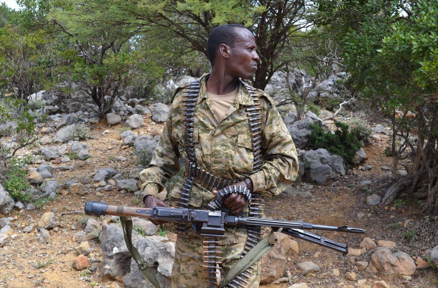 A soldier from Somalia's Puntland