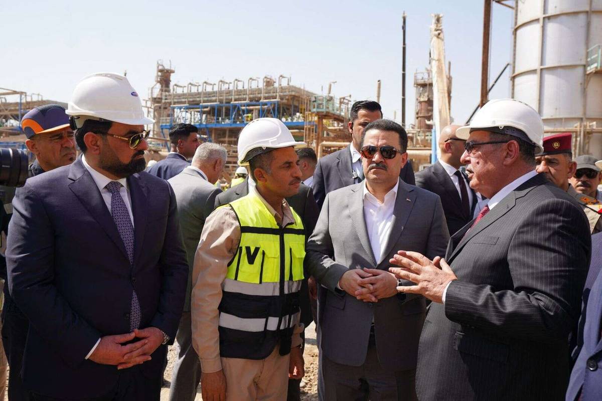 رئيس الوزراء العراقي محمد شياع السوداني يزور مصفاة بيجي