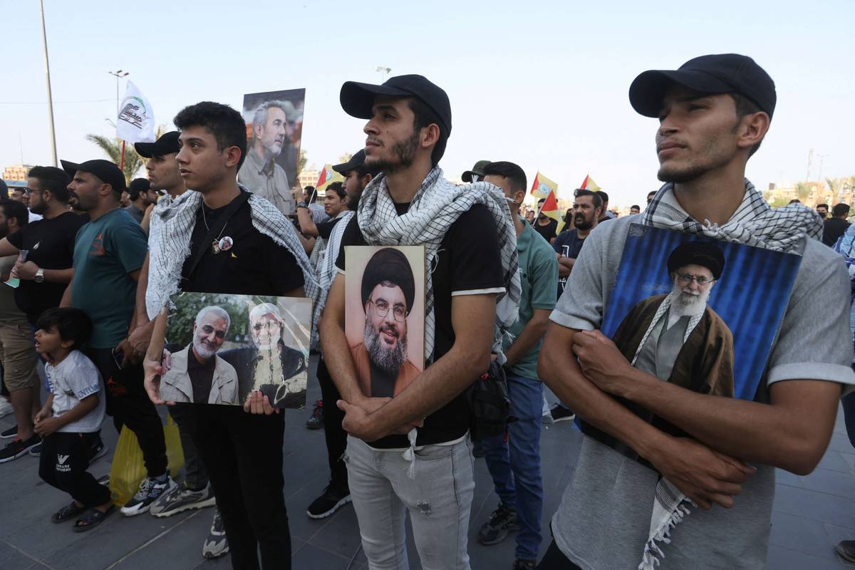 تجمع للحشد الشعبي وسط بغداد لإدانة إسرائيل في حرب غزة