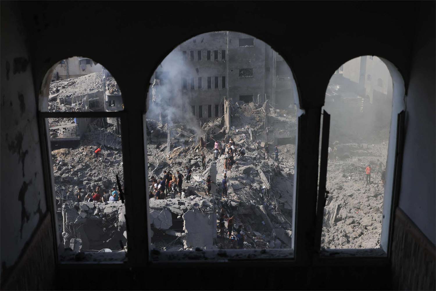 Israel's ensuing bombardment of Gaza has killed at least 9,601 people