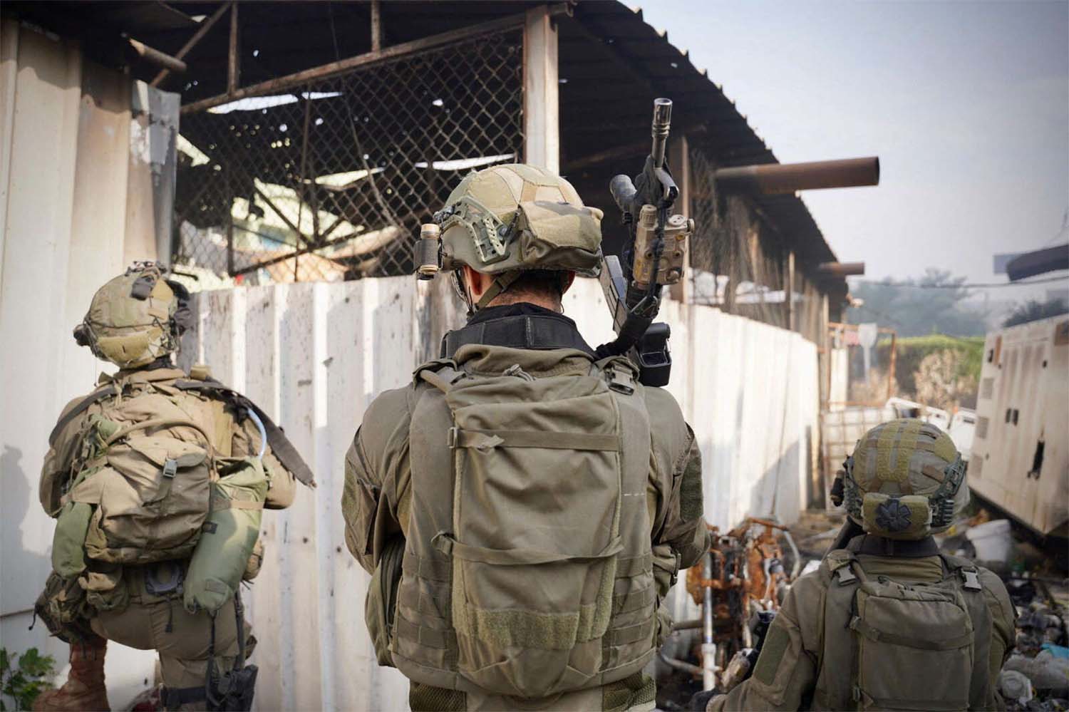 Israeli soldiers operating in the Gaza Strip