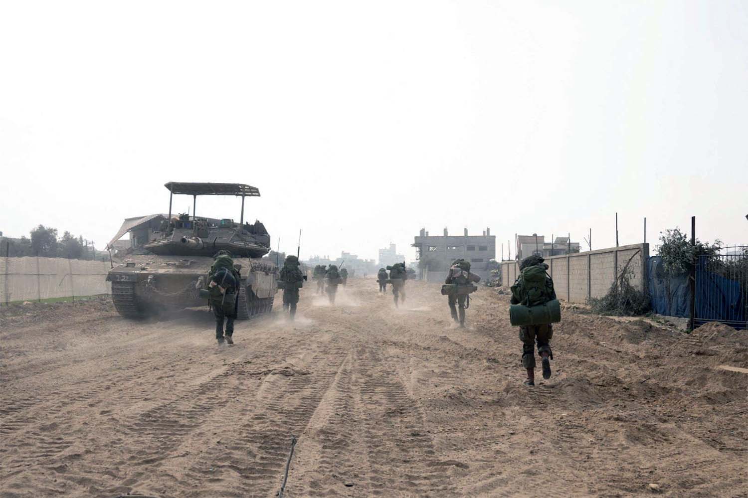 Israeli soldiers operating in the Gaza Strip