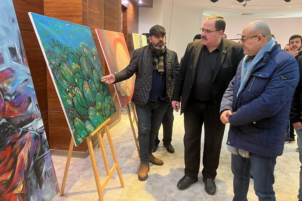 لوحات تشكيلية لفنانين من غزة