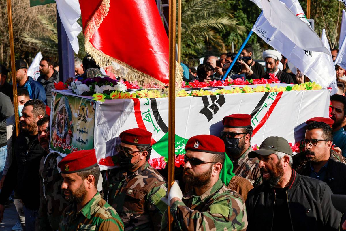 تشييع لأحد قادة الحشد الشعبي في العراق