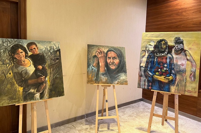 لوحات لفنانين من غزة