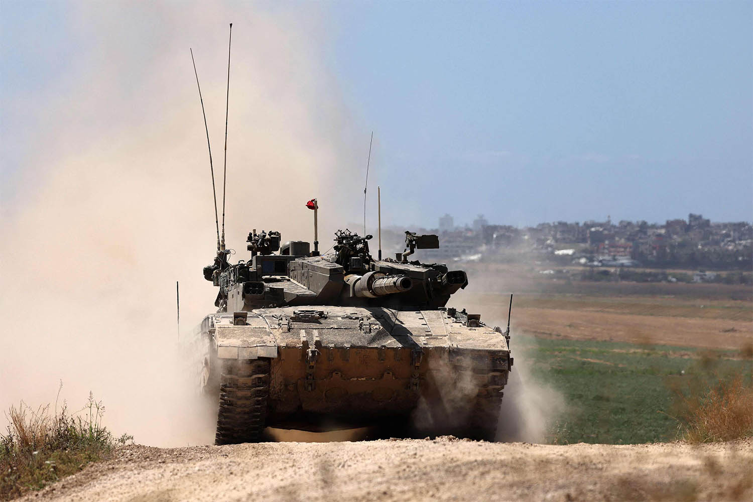 A tank crossfire
