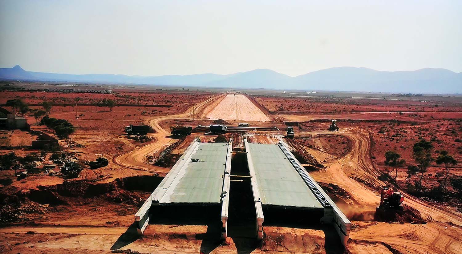 One of the new 16 large bridges built along the road