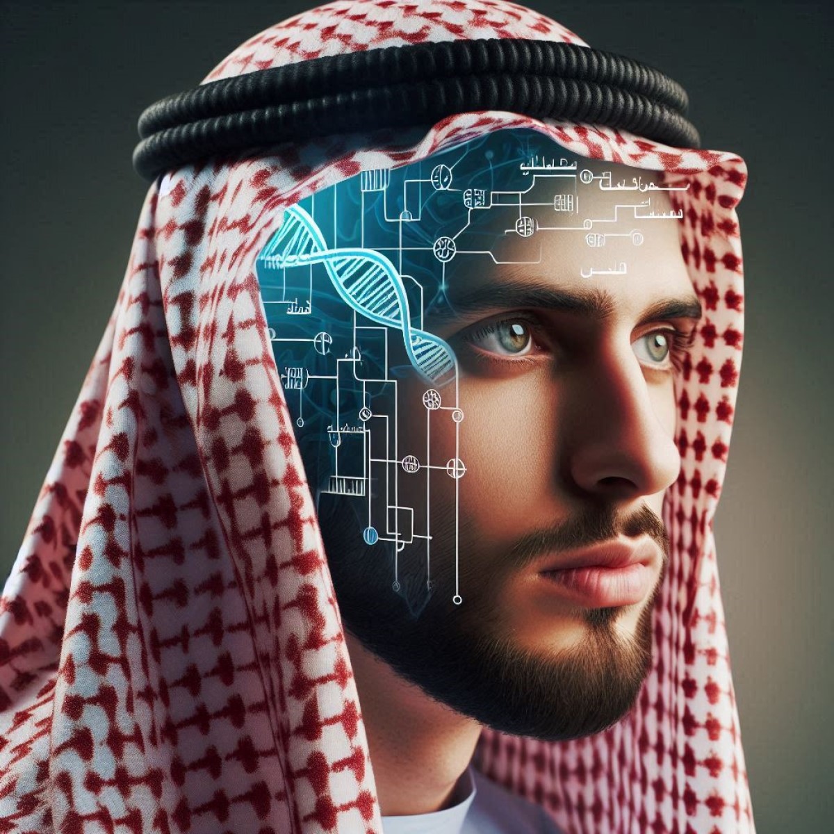 صورة لعربي مع جينات