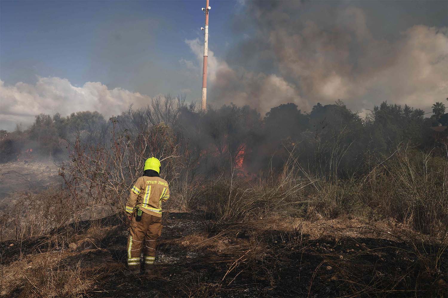 Fire caused by the missile