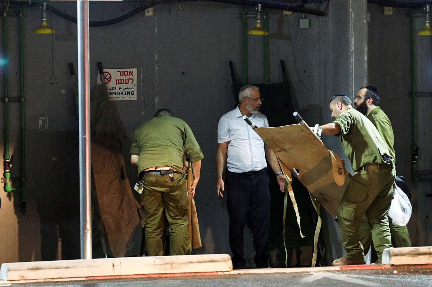 the Israeli military's Golani Brigade camp in Binyamina directly targeted
