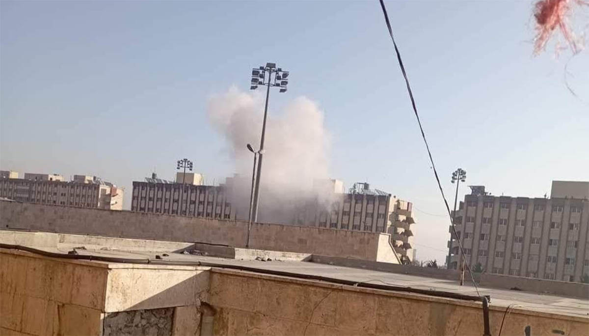 Aleppo university's student dormitories shelled