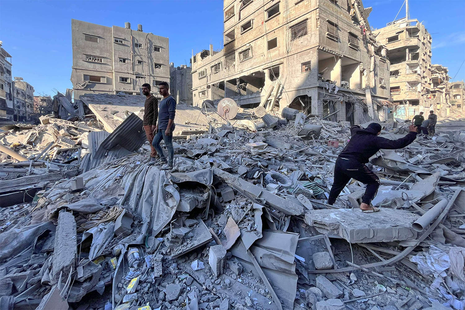 The building was flattened by the Israeli airstrike