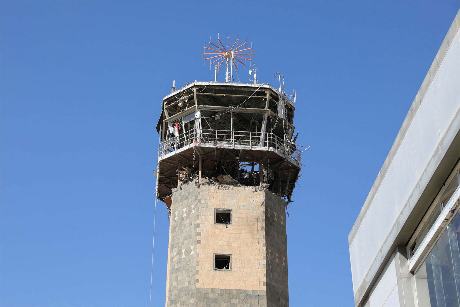 Sanaa airport among the targets under fire