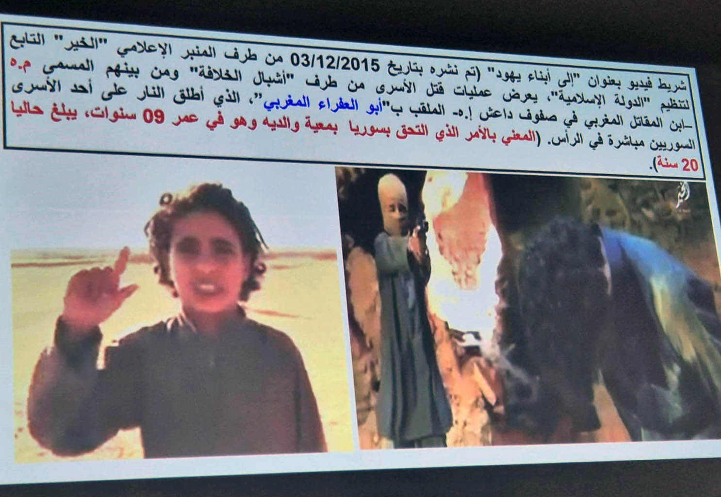 A photo showing the nine-year-old kid shooting the Syrian soldier in cold blood