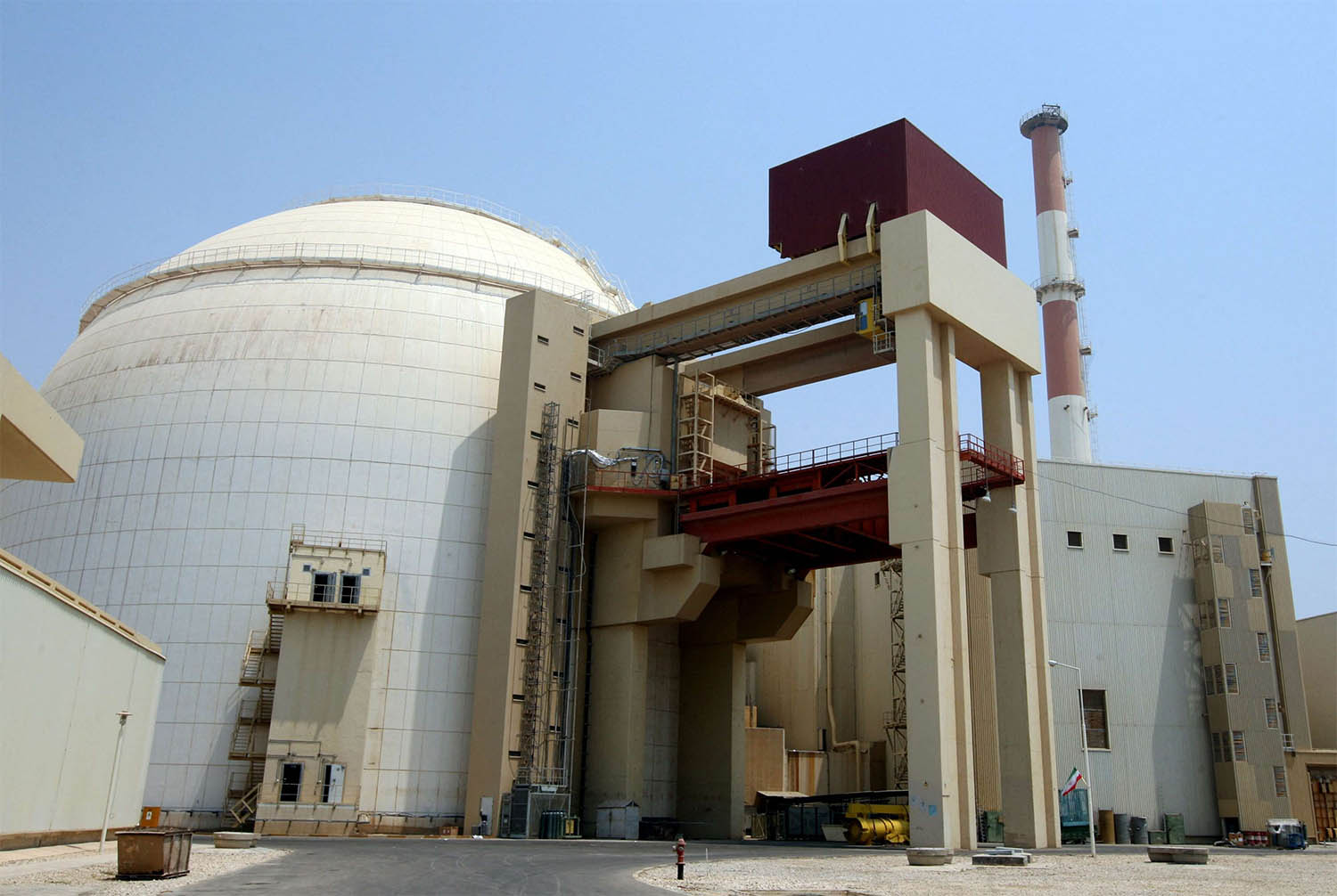 The reactor building at the Russian-built Bushehr nuclear power plant in southern Iran
