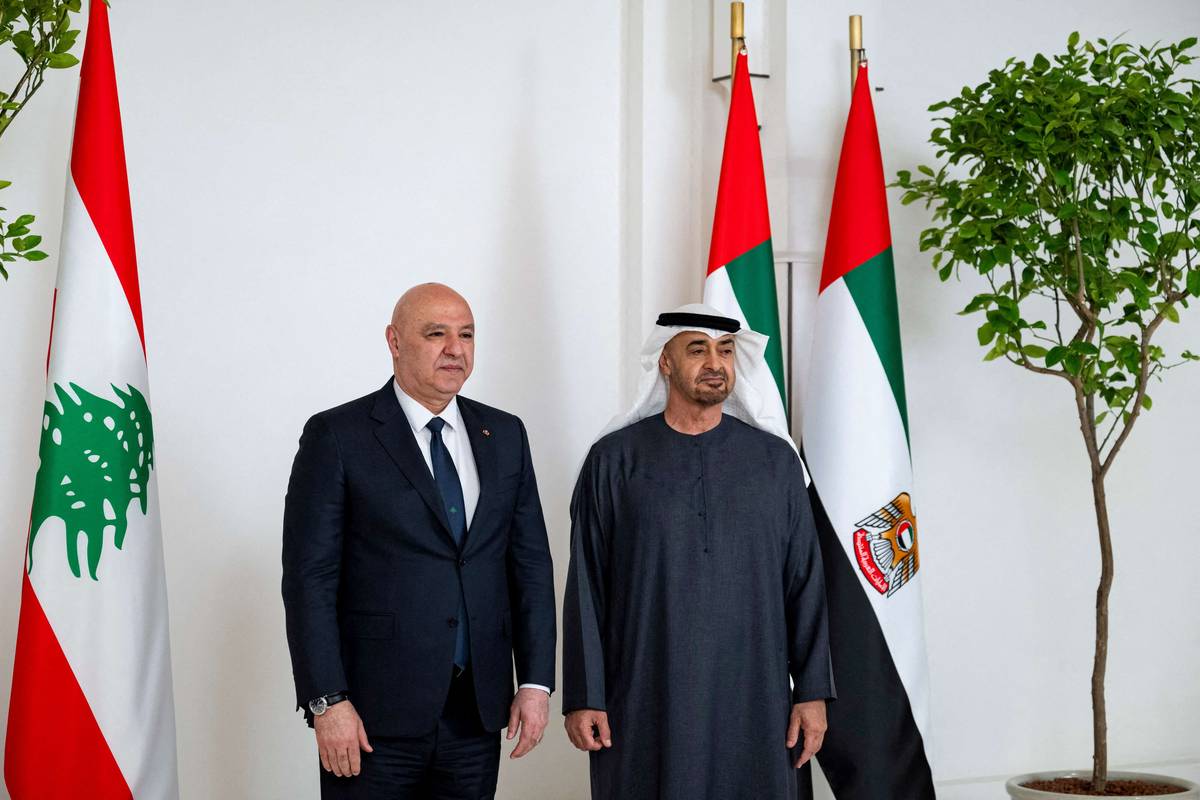 الشيخ محمد بن زايد آل نهيان رئيس الإمارات يستقبل الرئيس اللبناني جوزيف عون