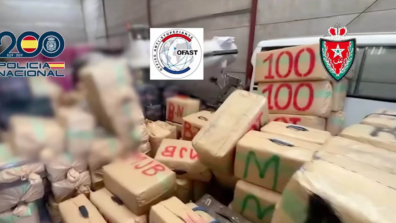 some of the cannabis that was seized by Spanish police