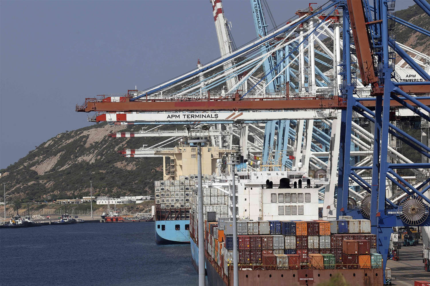 The Tanger Med port in Tangier is one of Morocco's economic pillars