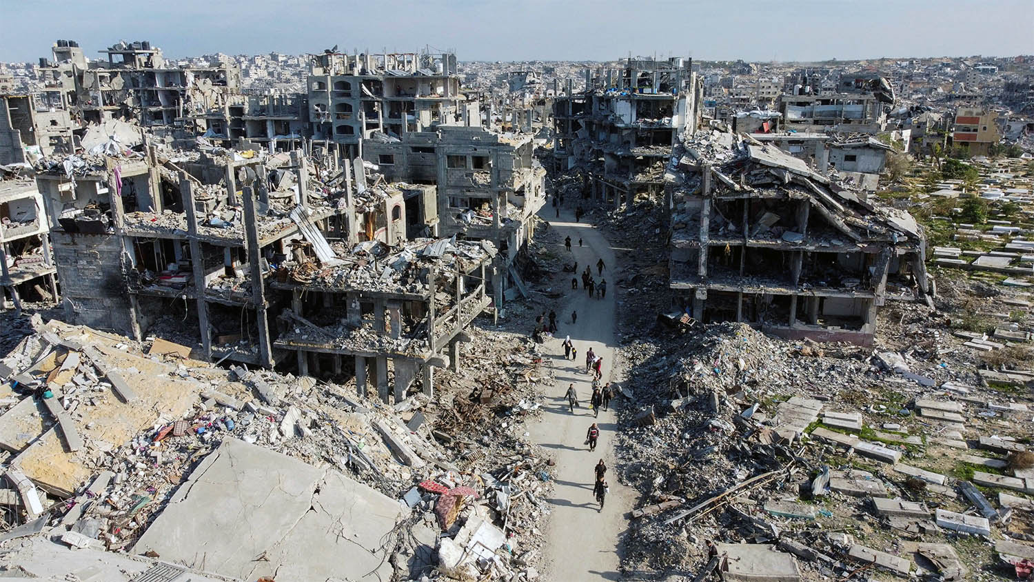 Gaza has been reduced to rubble by Israeli bombardments