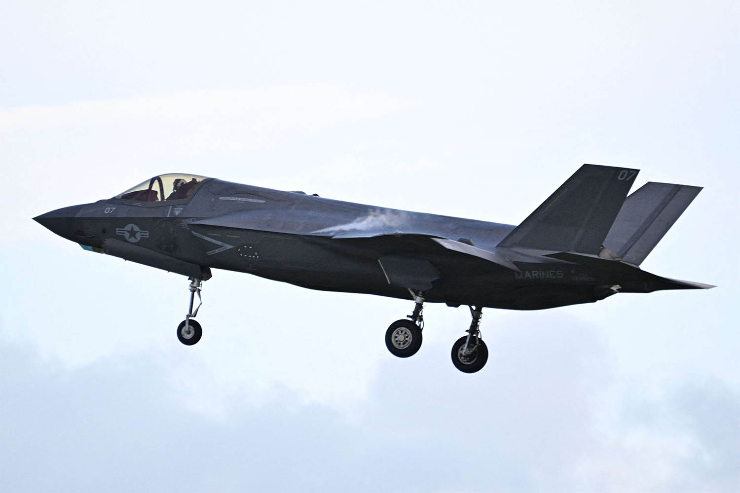 A Lockheed Martin F35-B jet