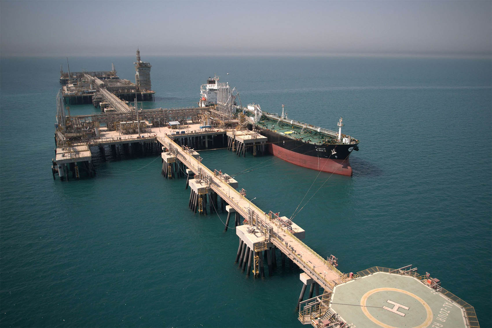 The Al-Zour oil Refinery, south of Kuwait City