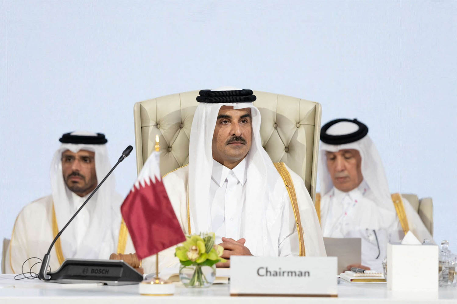 Qatar's emir chairing the summit in Doha